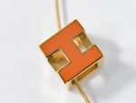 Hermès Orange Metal Necklace Jewelry (Pre-Owned)