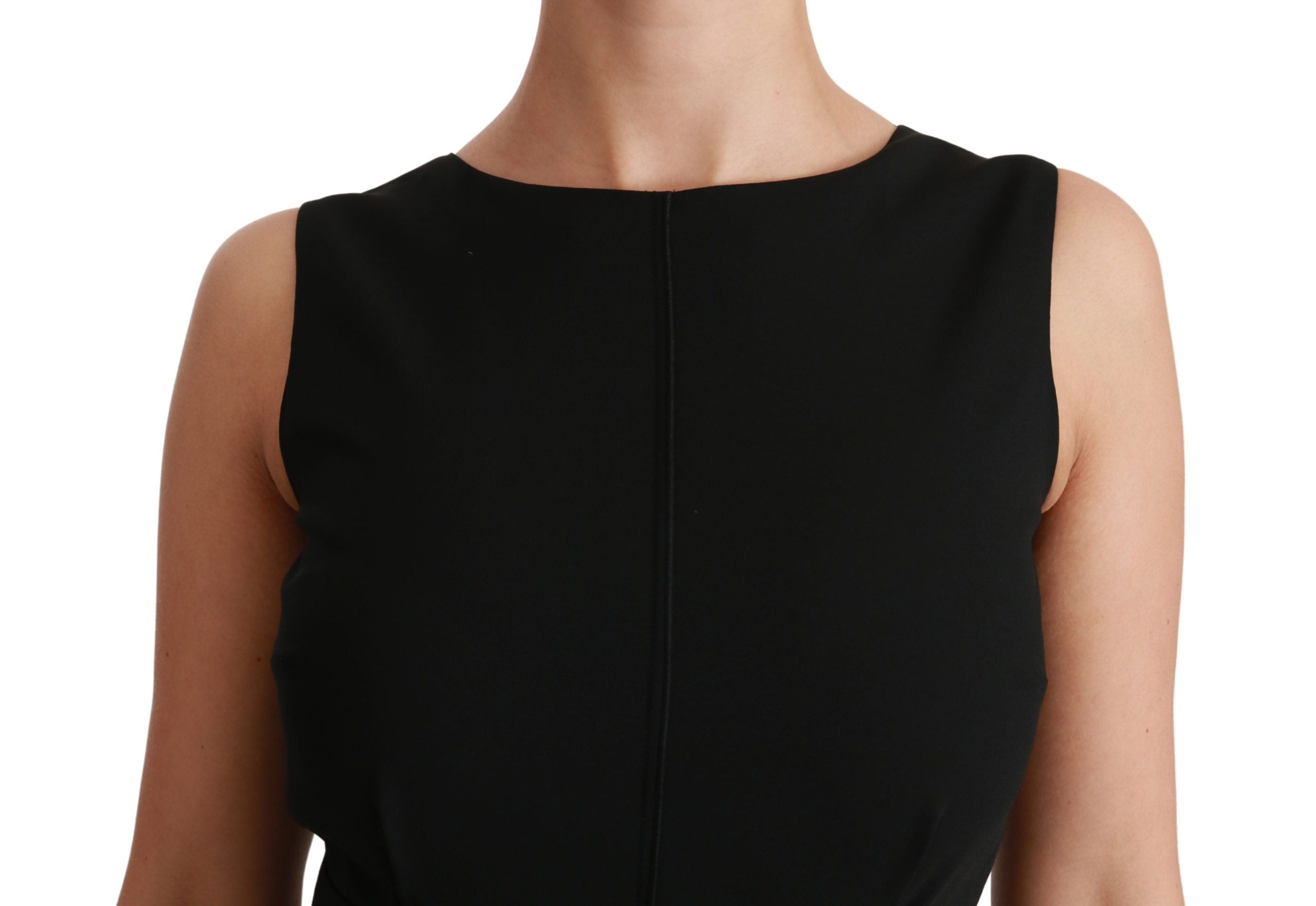 Dolce & Gabbana Elegant Knee-Length Sheath Dress in Women's Black