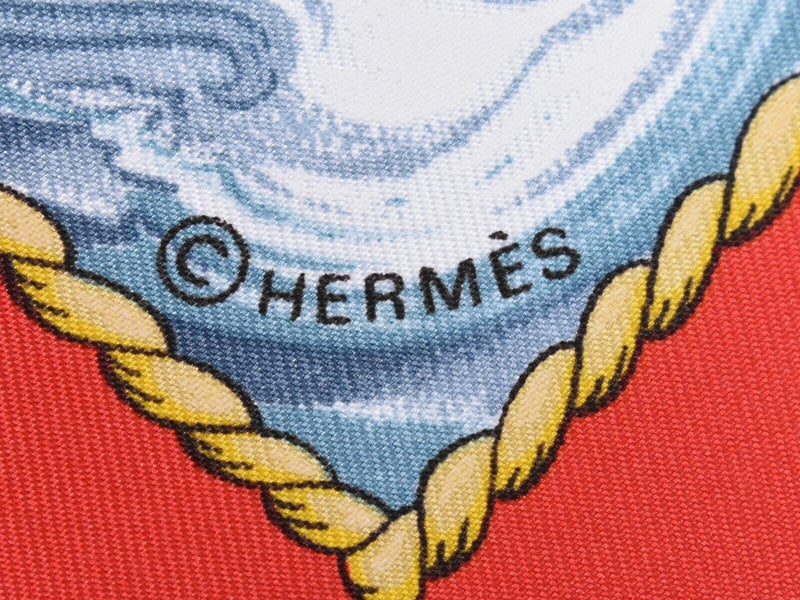 Hermès Carré Red Silk Scarf  (Pre-Owned)