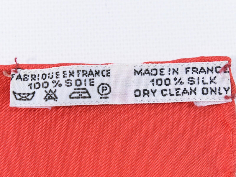 Hermès Carré Red Silk Scarf  (Pre-Owned)