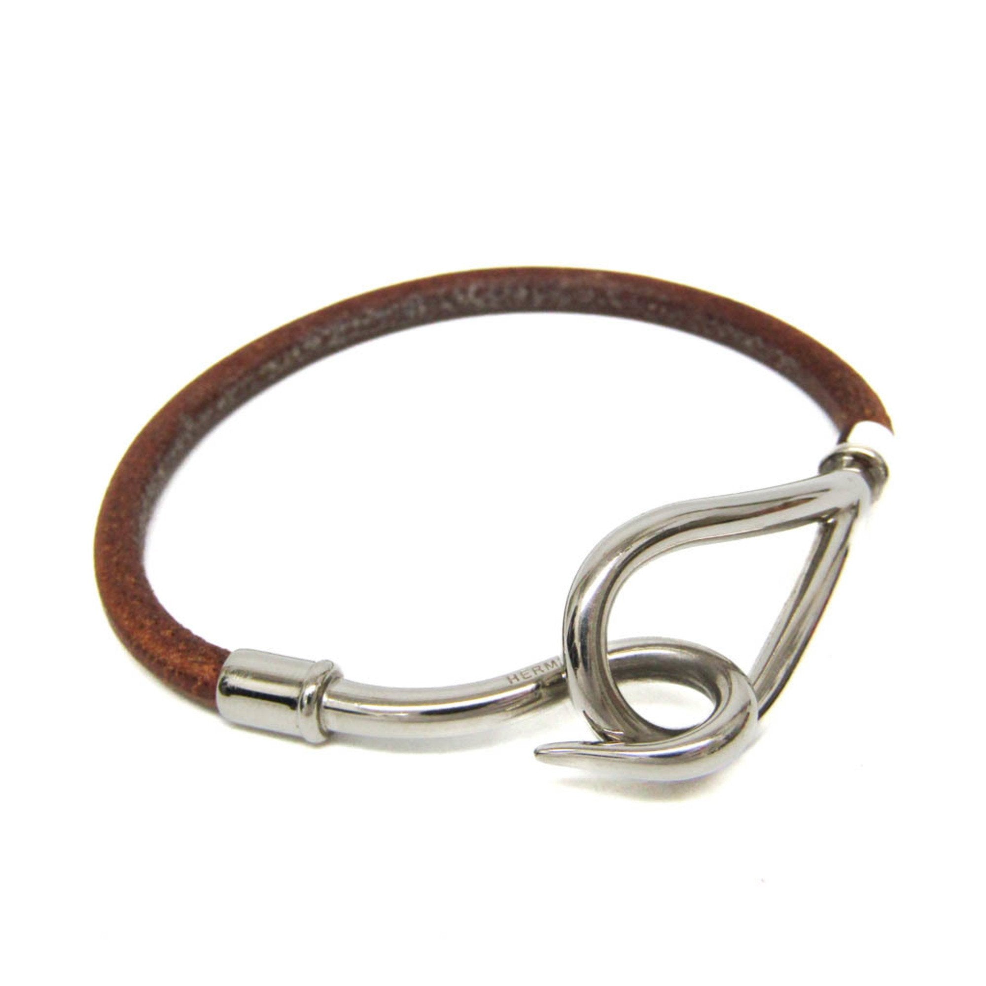 Hermès Jumbo Brown Leather Bracelet Jewelry (Pre-Owned)