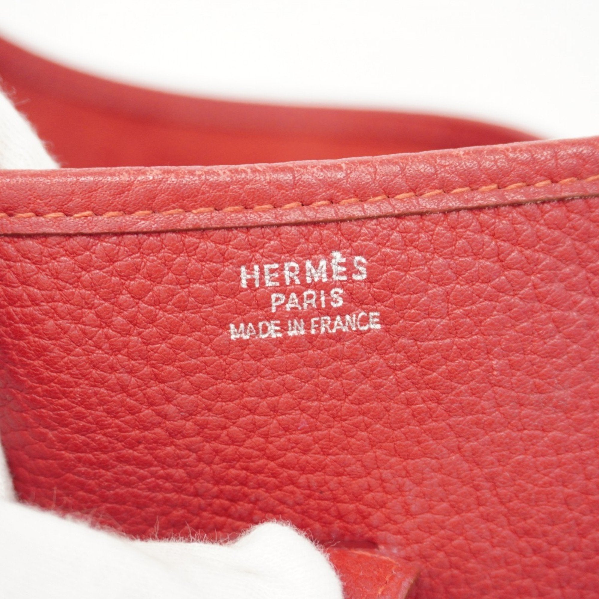 Hermès Evelyne Red Leather Shopper Bag (Pre-Owned)