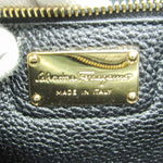 Salvatore Ferragamo Amy Black Leather Shoulder Bag (Pre-Owned)