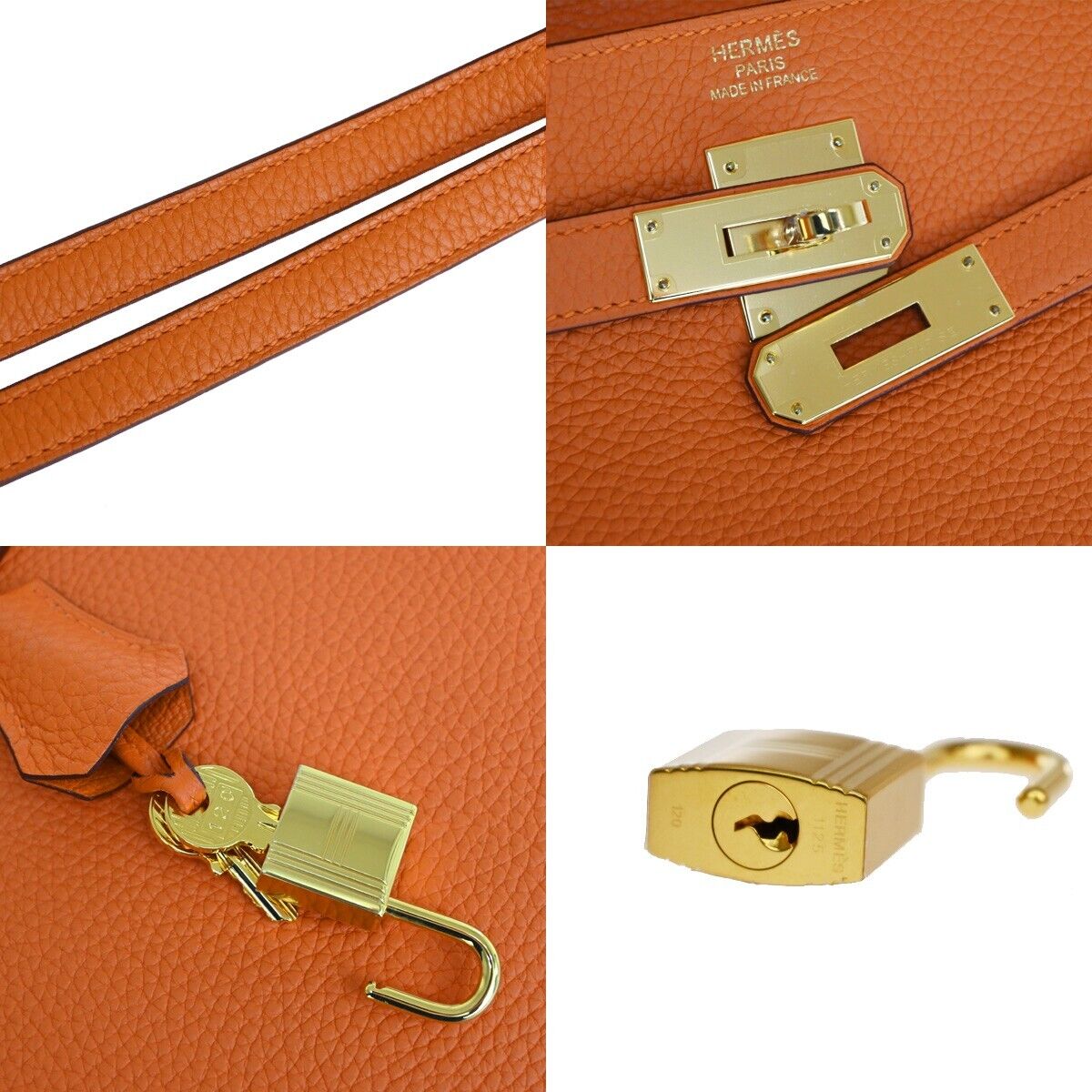 Hermès Kelly 35 Orange Leather Handbag (Pre-Owned)