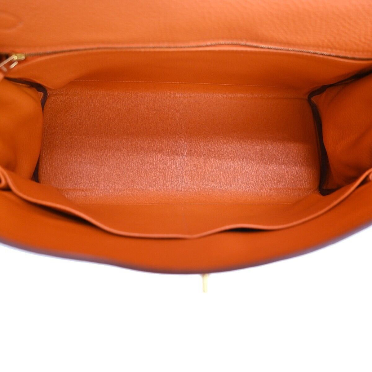 Hermès Kelly 35 Orange Leather Handbag (Pre-Owned)