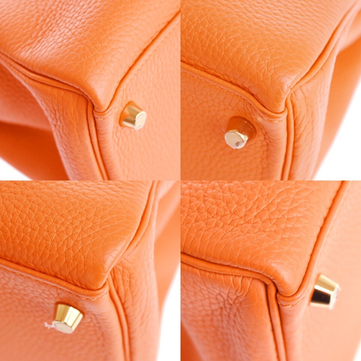 Hermès Kelly 35 Orange Leather Handbag (Pre-Owned)