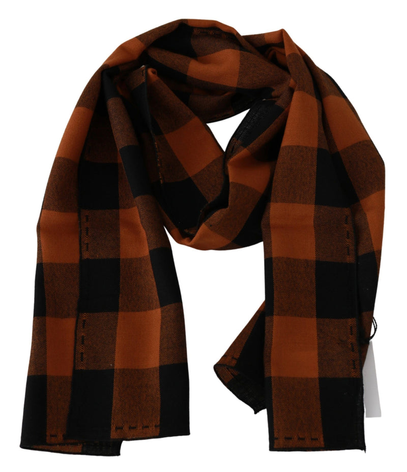 Costume National Check Neck Wrap Shawl