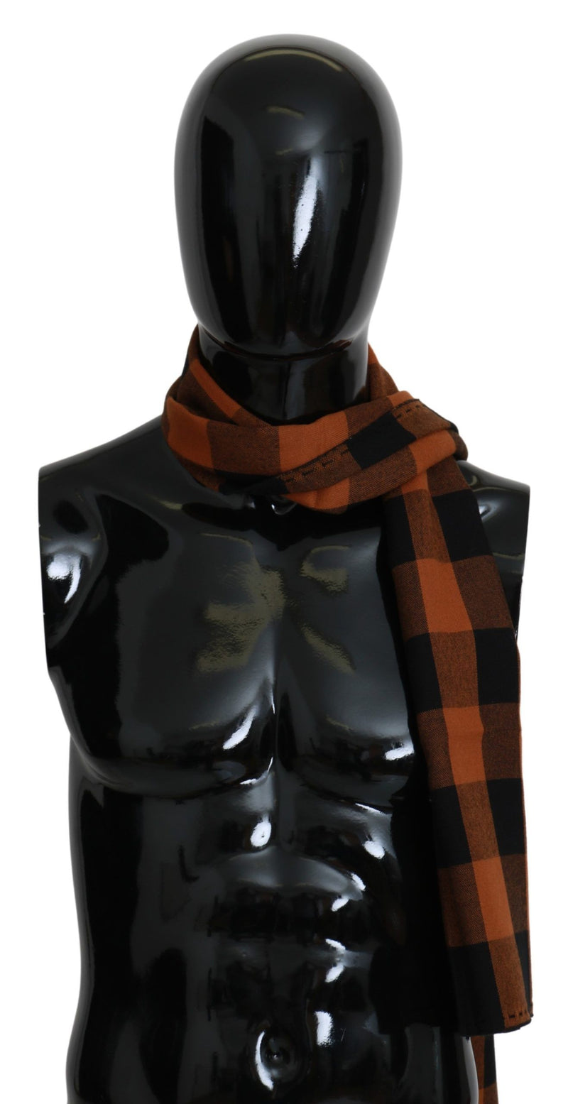 Costume National Check Neck Wrap Shawl