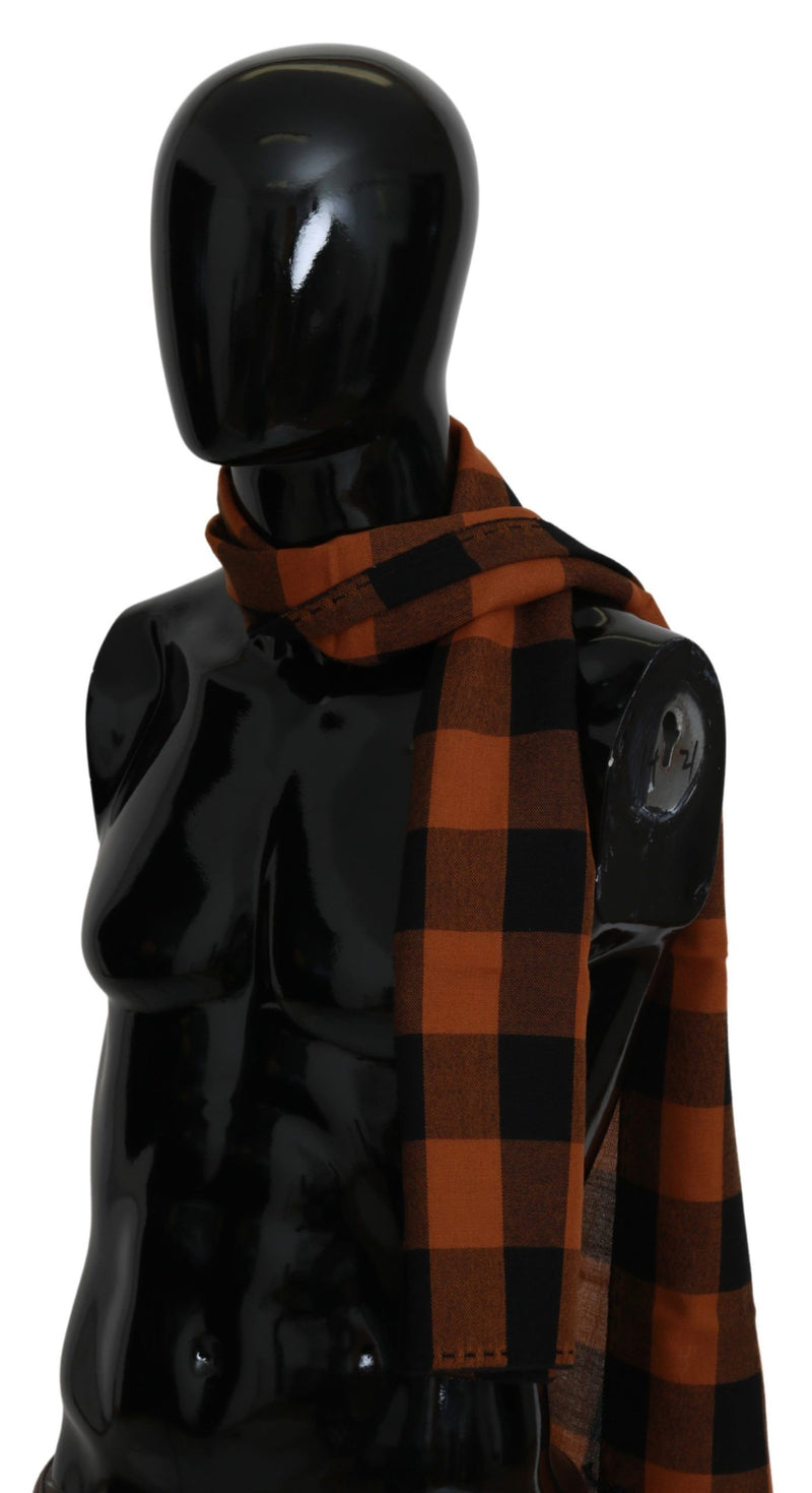 Costume National Check Neck Wrap Shawl