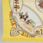 Hermès Carré 90 Yellow Silk Scarf  (Pre-Owned)