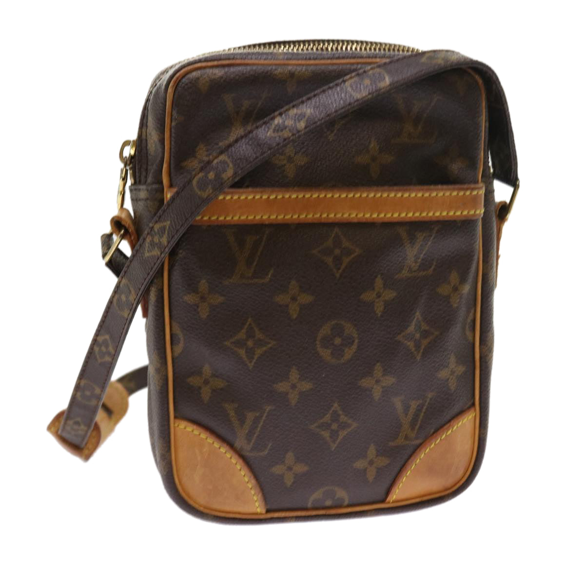 Louis Vuitton Danube Brown Canvas Shoulder Bag (Pre-Owned)