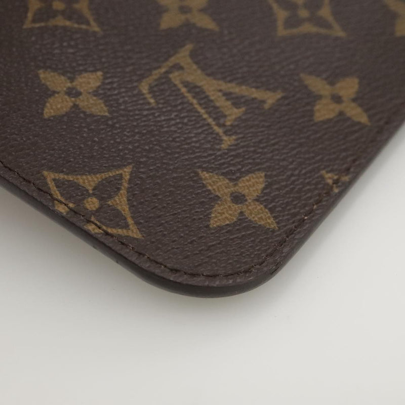 Louis Vuitton Pochette Accessoire Brown Canvas Clutch Bag (Pre-Owned)