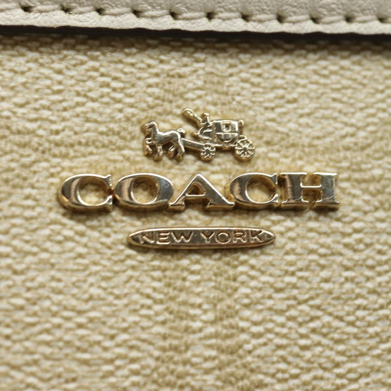 Coach Signature Beige Canvas Tote Bag (Pre-Owned)