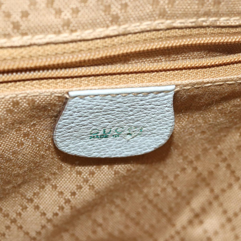 Gucci Bamboo Blue Suede Backpack Bag (Pre-Owned)