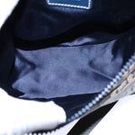 Fendi Zucchino Navy Canvas Shoulder Bag (Pre-Owned)