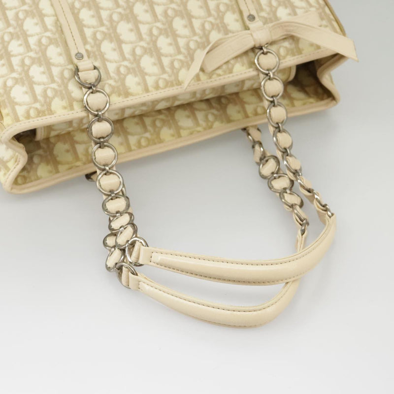 Dior Romantique Beige Canvas Shoulder Bag (Pre-Owned)