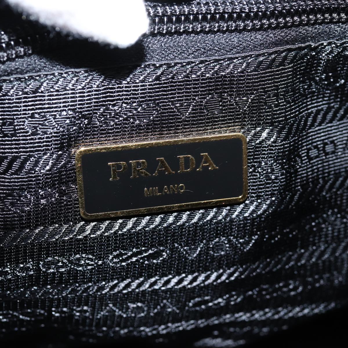 Prada Tessuto Black Synthetic Shoulder Bag (Pre-Owned)