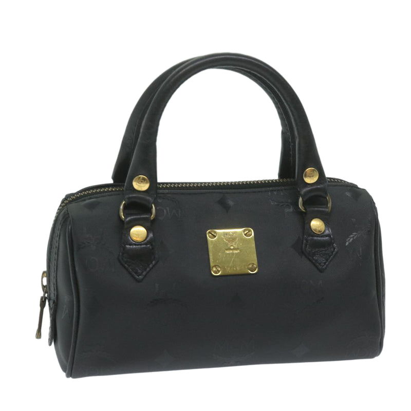 MCM Visetos Black Canvas Handbag (Pre-Owned)