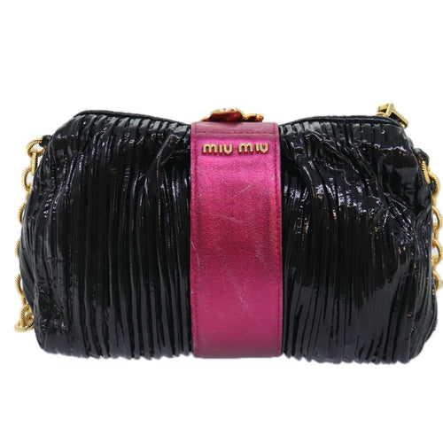 Miu Miu Black Leather Shoulder Bag (Pre-Owned)