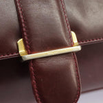 Salvatore Ferragamo Burgundy Leather Shoulder Bag (Pre-Owned)