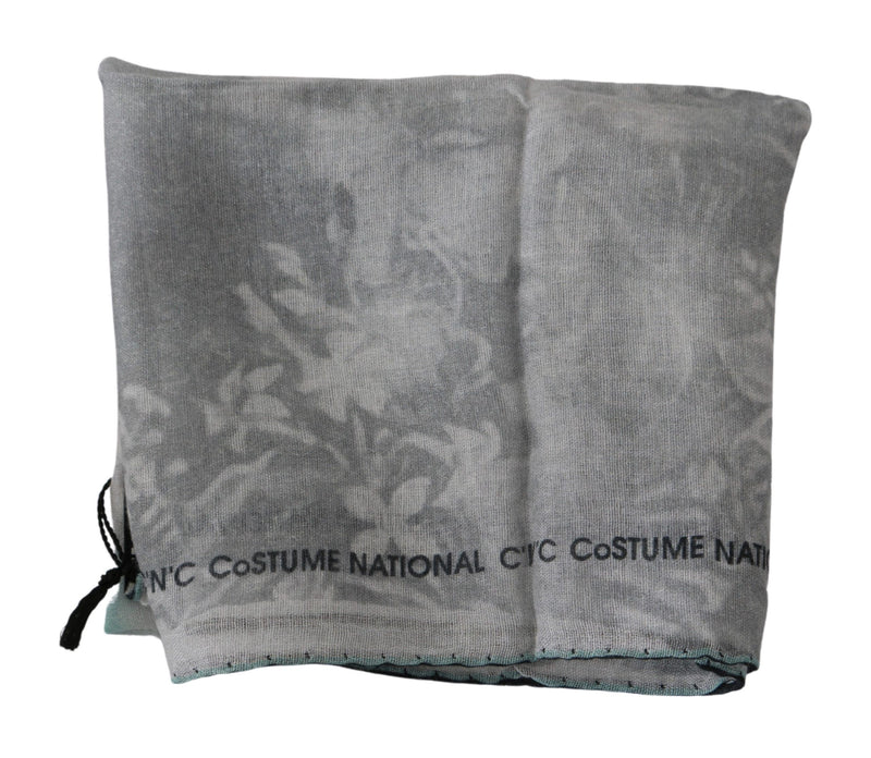 Costume National Gray Silk Foulard Wrap | Women Scarf