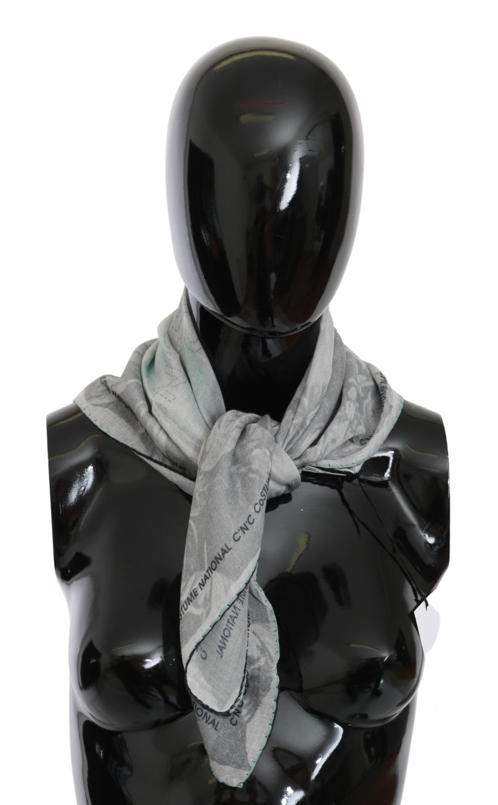 Costume National Gray Silk Foulard Wrap | Women Scarf