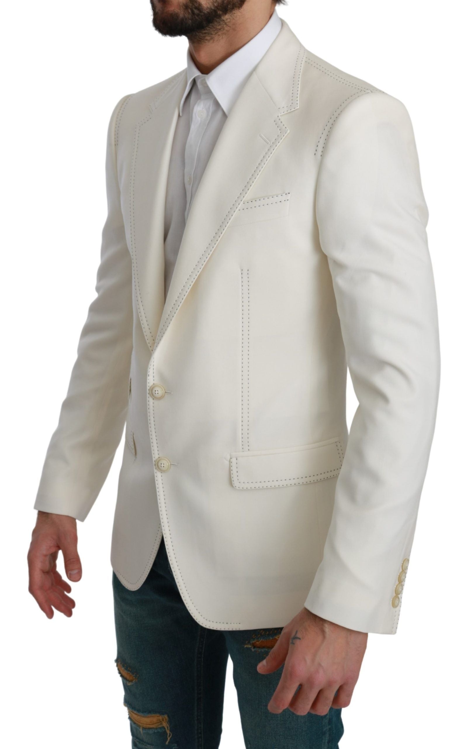 Dolce & Gabbana Elegant Slim Fit Virgin Wool Men's Blazer