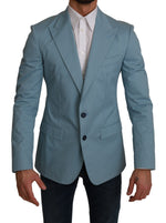 Dolce & Gabbana Elegant Blue Fantasy Pattern Men's Blazer