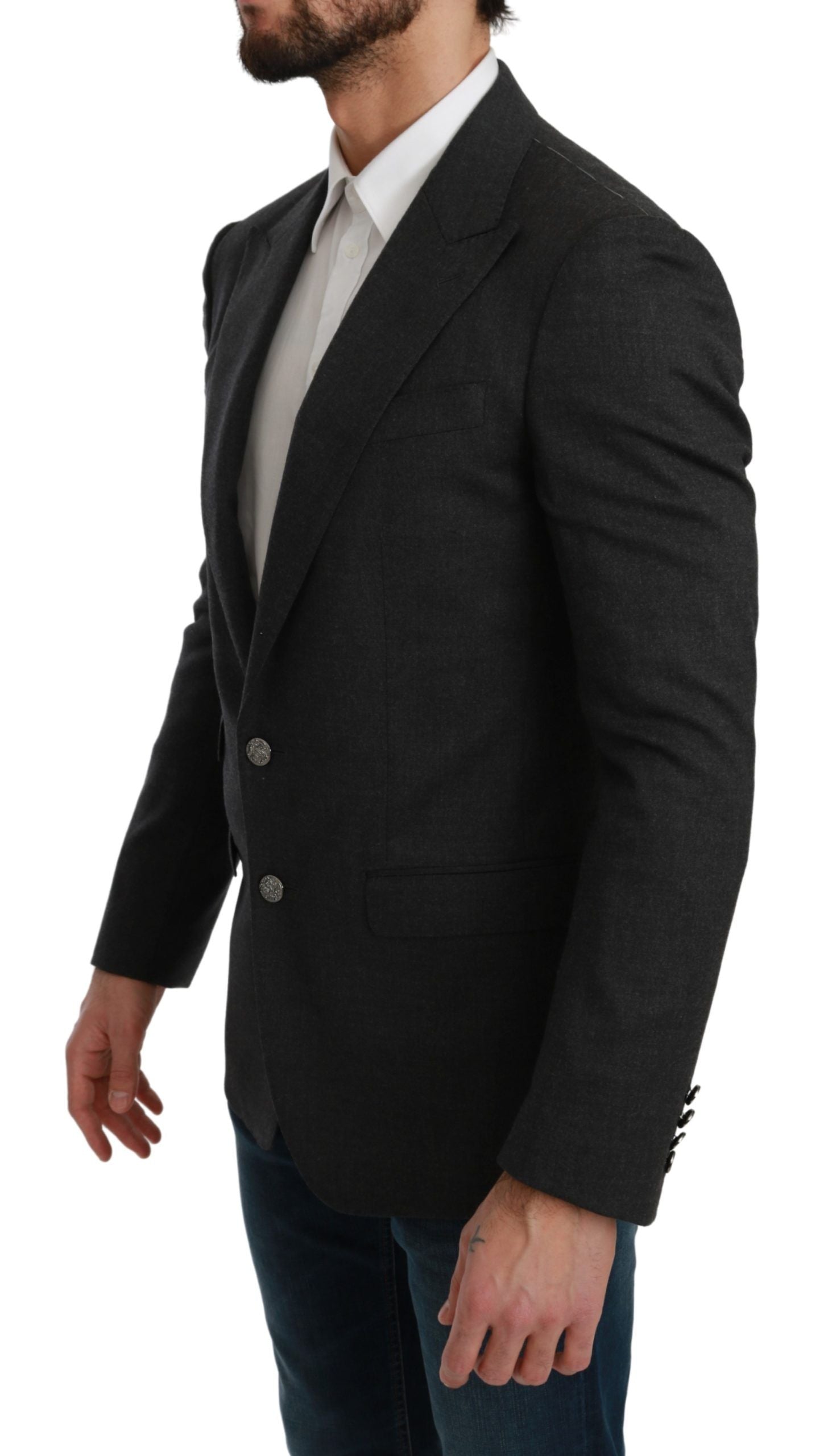 Dolce & Gabbana Elegant Gray Slim Fit Formal Men's Blazer