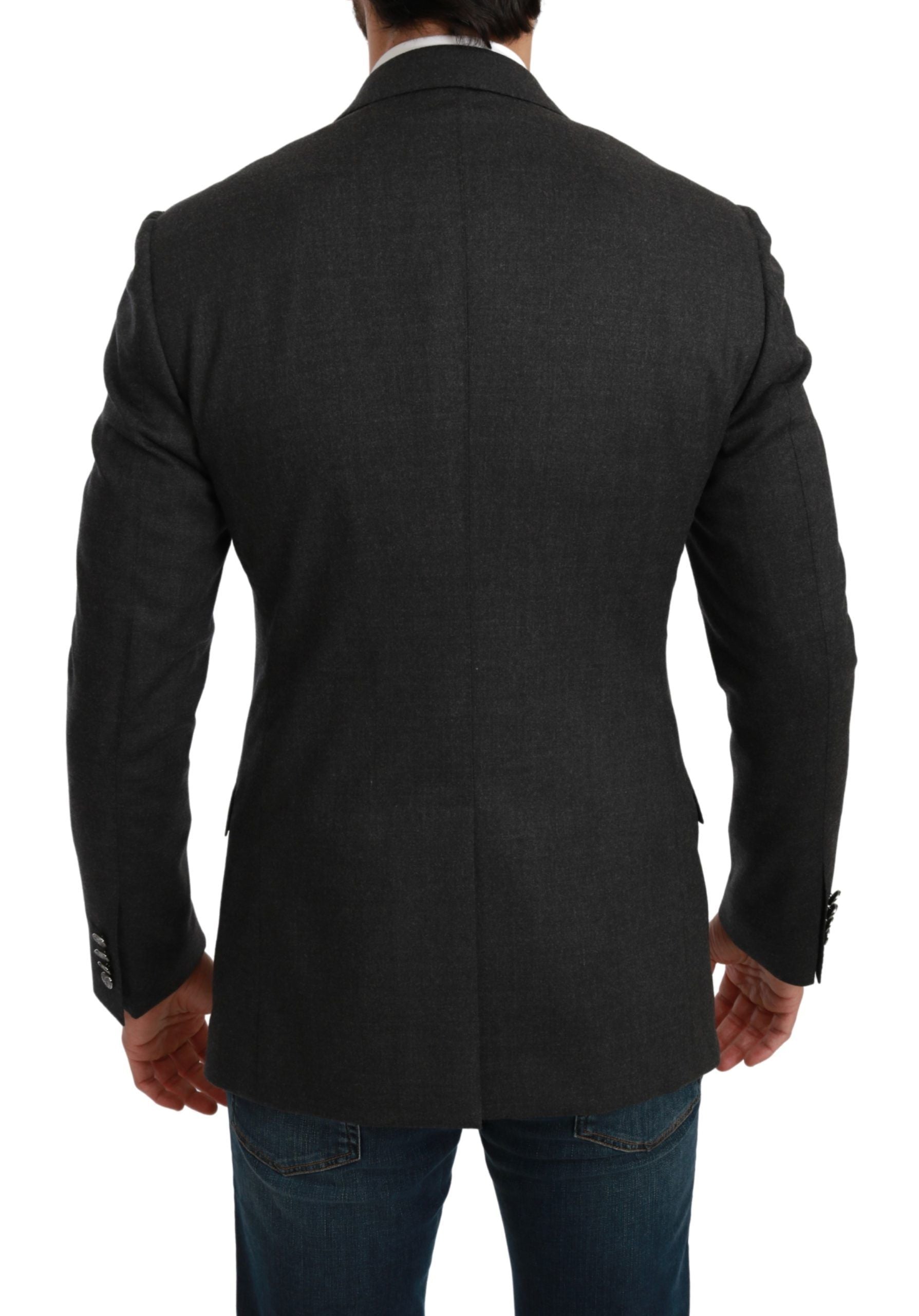 Dolce & Gabbana Elegant Gray Slim Fit Formal Men's Blazer