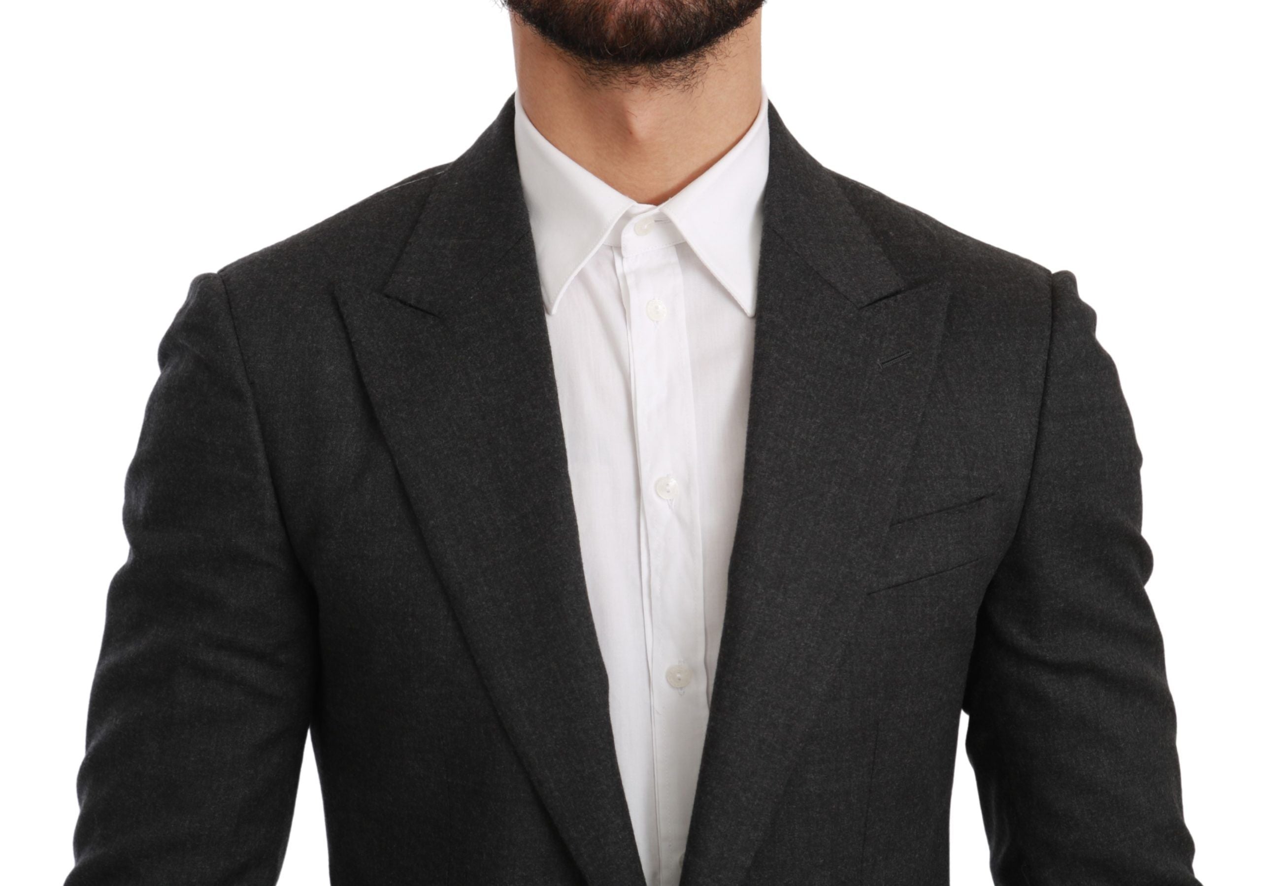 Dolce & Gabbana Elegant Gray Slim Fit Formal Men's Blazer