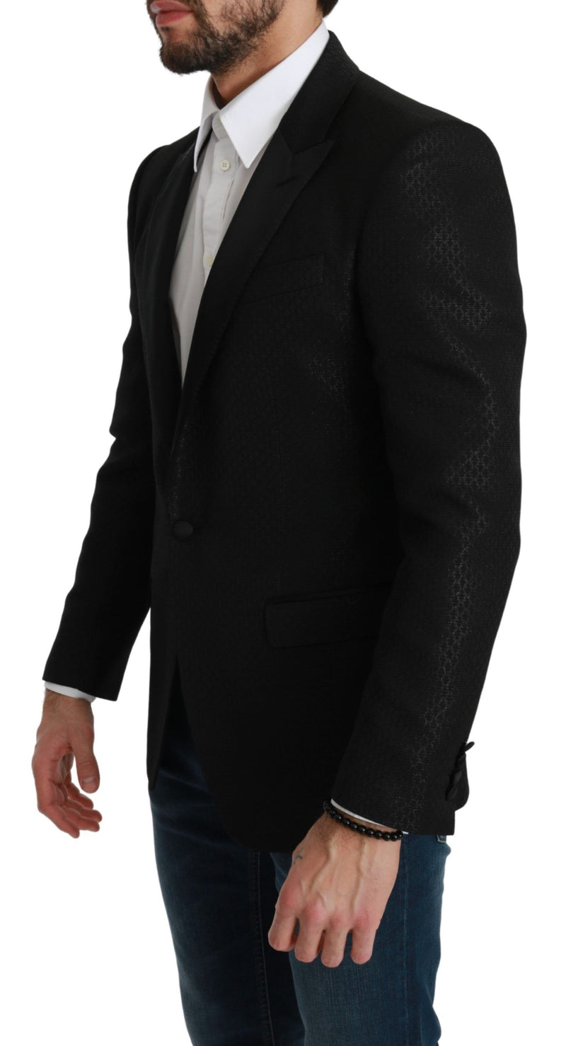 Dolce & Gabbana Slim Fit Martini Black Blazer Men's Jacket