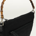 Gucci Bamboo Black Synthetic Handbag (Pre-Owned)