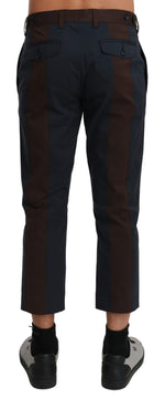 Dolce & Gabbana Chic Cropped Stripe Casual Men's Pants