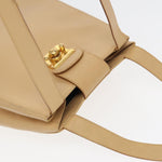 Salvatore Ferragamo Beige Leather Shoulder Bag (Pre-Owned)