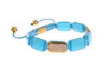 Nialaya Elegant Blue Opal & Diamond-Studded Women's Bracelet