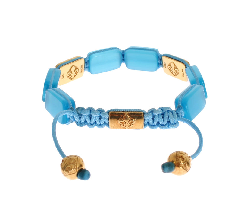 Nialaya Elegant Blue Opal & Diamond-Studded Women's Bracelet