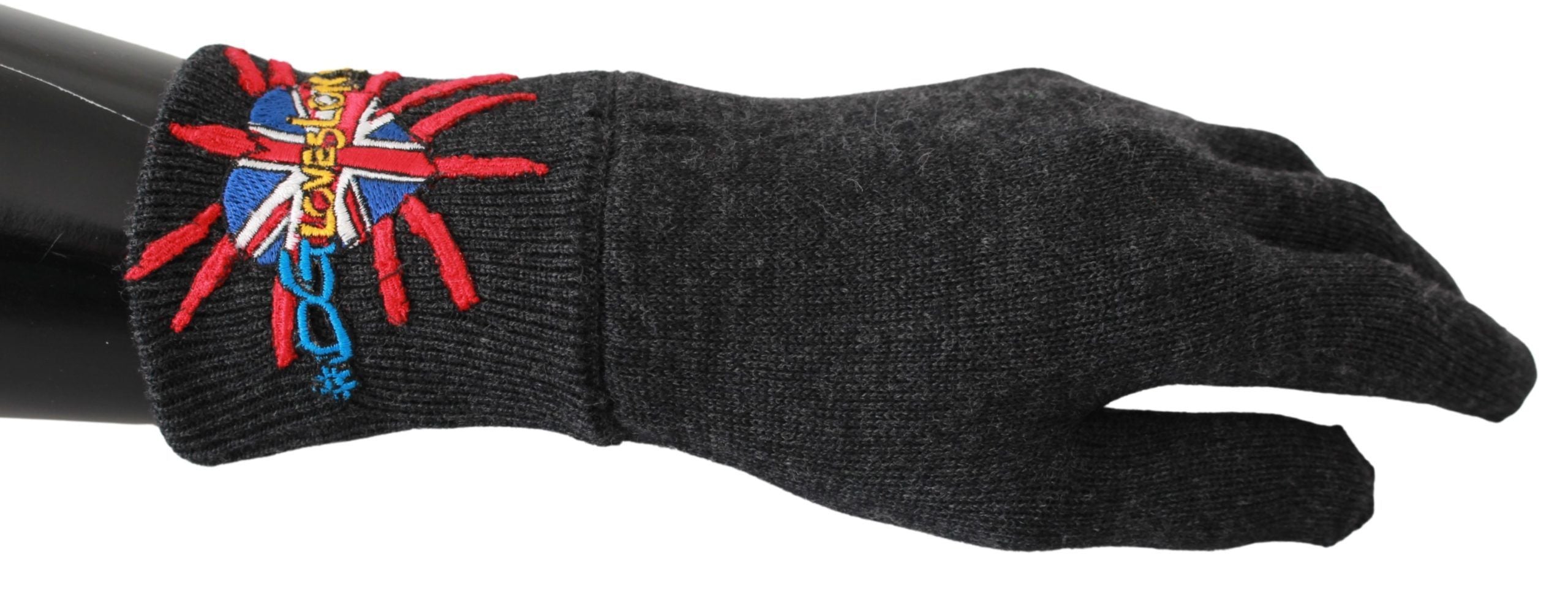 Dolce & Gabbana Gray Virgin Wool Unisex Men's Gloves