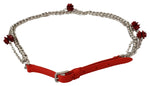 Dolce & Gabbana Elegant Floral Rose Waist Belt in Vibrant Women's Red