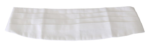 Dolce & Gabbana Elegant Silk White Men's Cummerbund