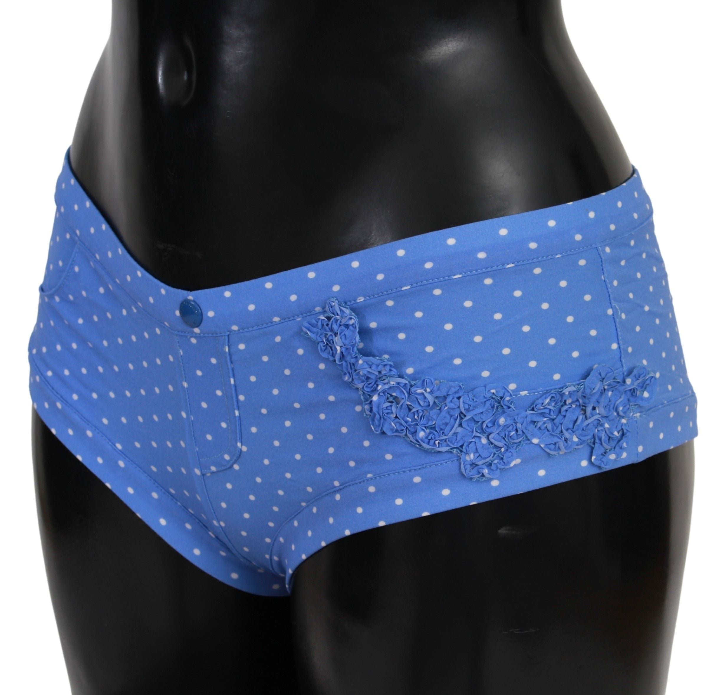 Ermanno Scervino Chic Blue Dotted Designer Bikini Women's Set