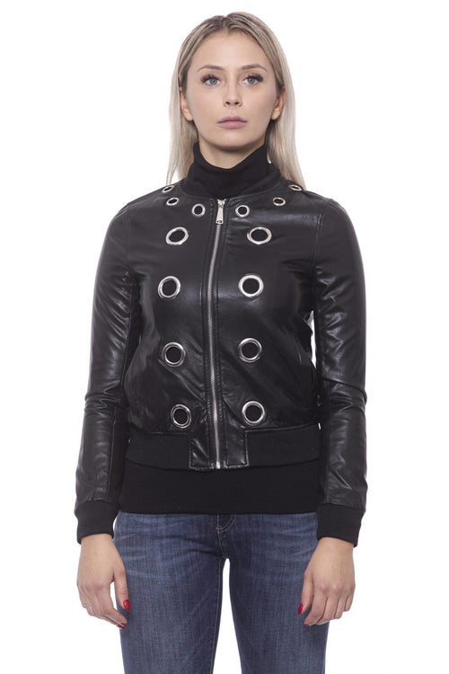 19V69 Italia Chic Eco-Leather Studded Slim Women's Jacket