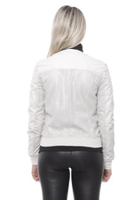 19V69 Italia Chic Beige Perforated Faux Leather Women's Jacket