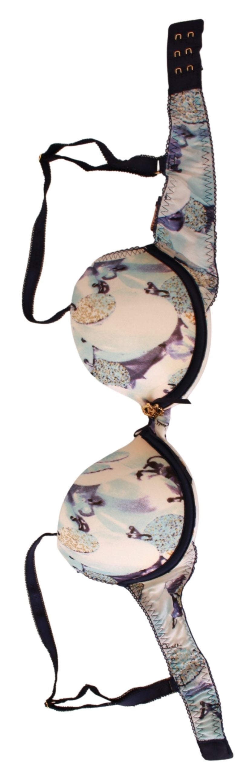 Roberto Cavalli Elegant Push-Up Bra in Blue Women's Print