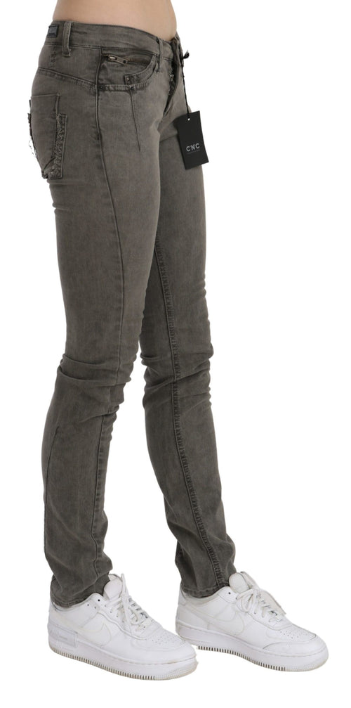 Costume National Chic Gray Slim Fit Cotton Women's Jeans