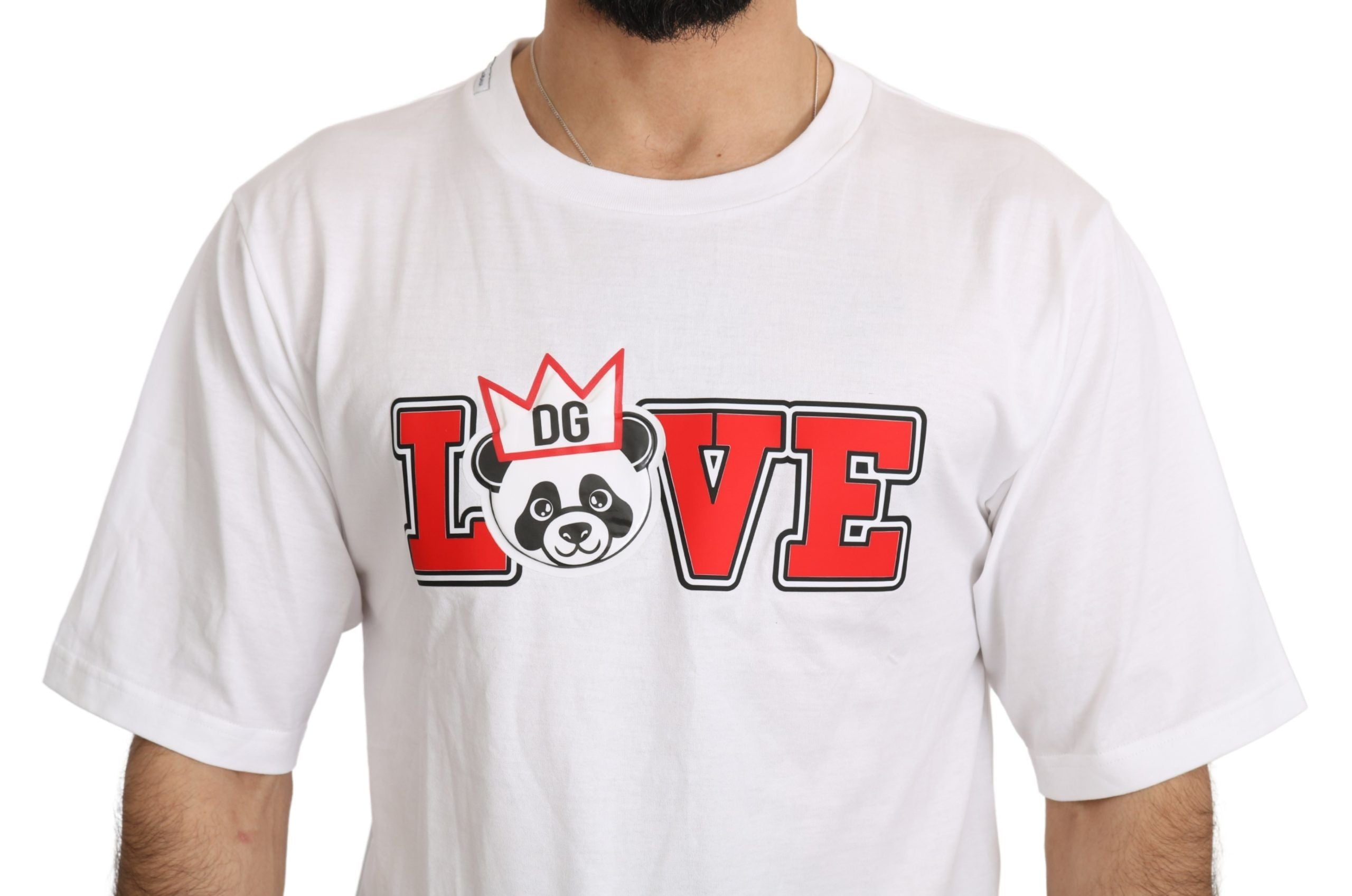 Dolce & Gabbana Panda Love Slim Fit Crewneck Men's Tee