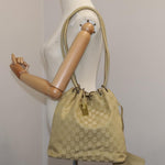 Gucci Beige Canvas Shoulder Bag (Pre-Owned)