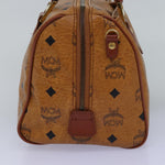 MCM Visetos Brown Canvas Handbag (Pre-Owned)