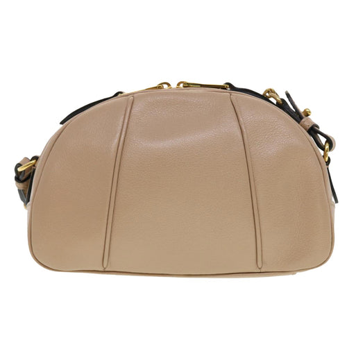 Miu Miu Beige Leather Shoulder Bag (Pre-Owned)