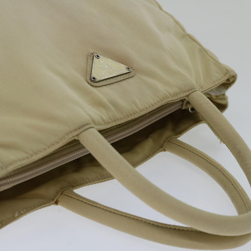 Prada Tessuto Beige Synthetic Handbag (Pre-Owned)